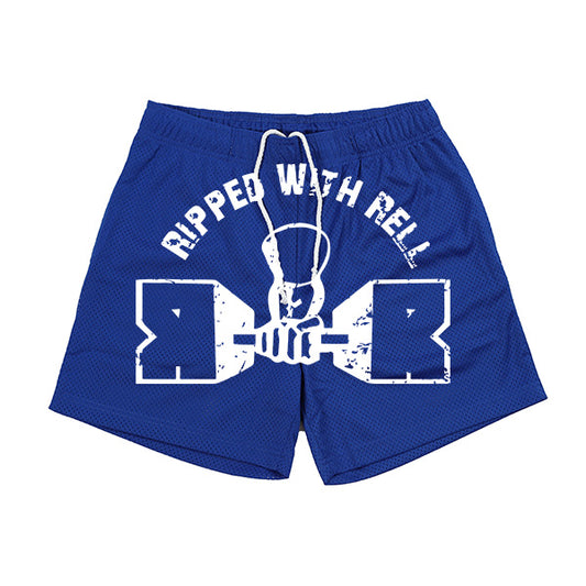 Royal Blue Big Logo Mesh Shorts